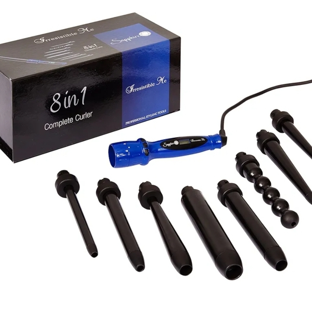 Sapphire Blue 8-in-1 Complete Curler (Brand New)